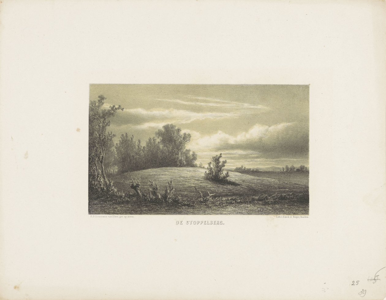 Strniště The Stoppelberg (název na objektu) od Hendrik Dirk Kruseman van Elten