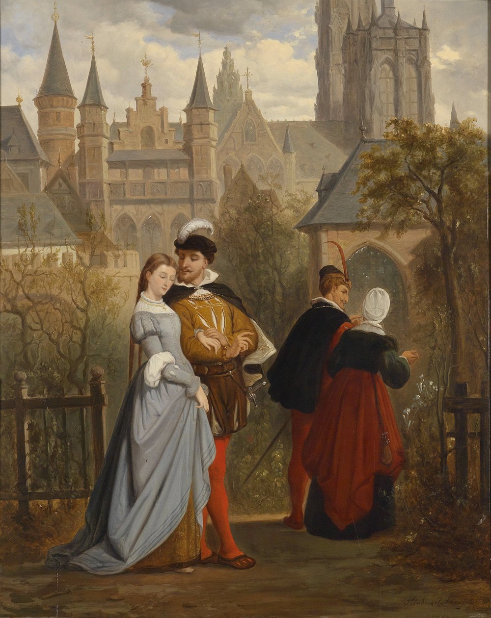 Scéna z Goethova Fausta od Hendrik Frans Schaefels