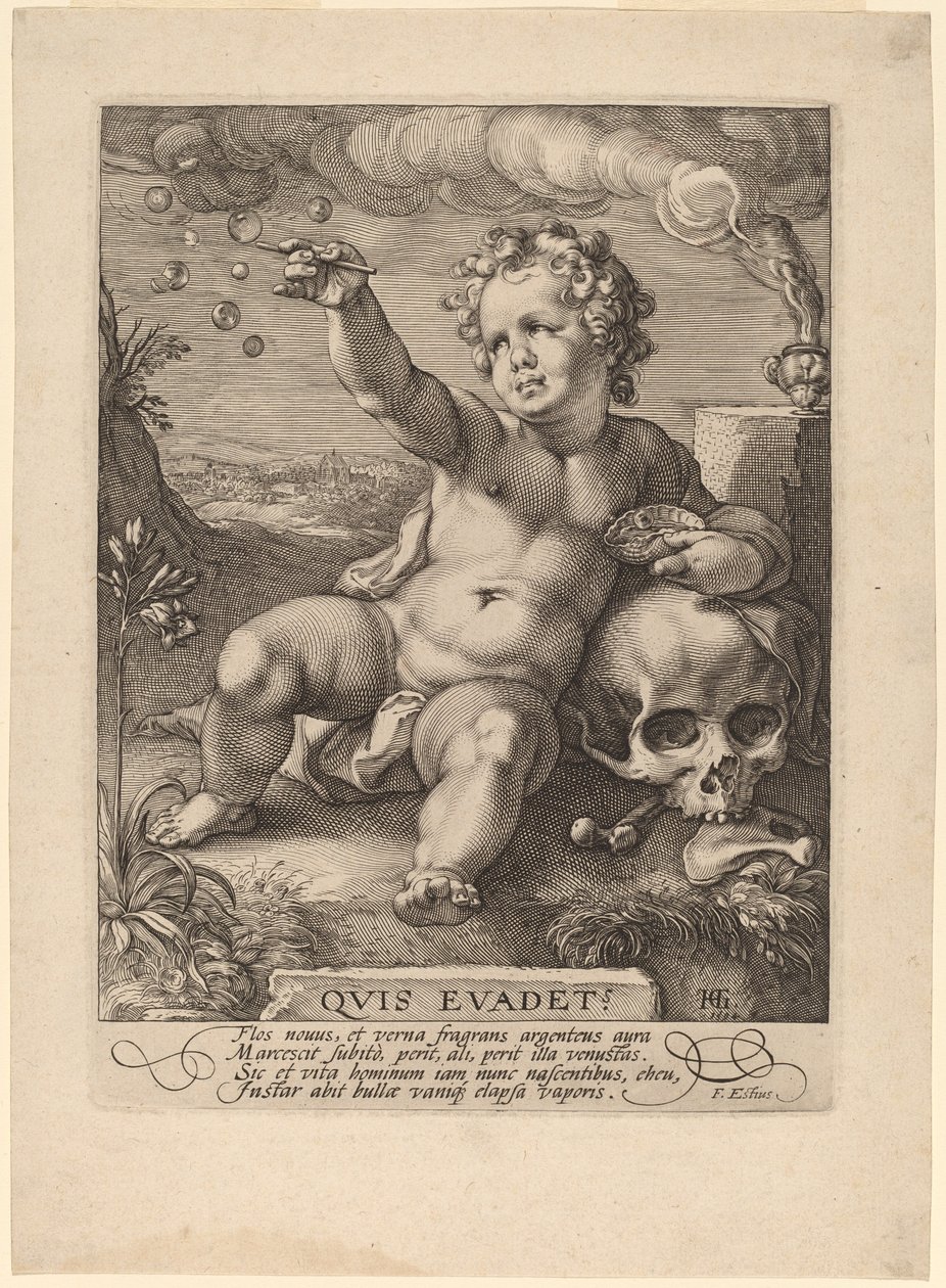 Alegorie pomíjivosti ("Homo Bulla") od Hendrik Goltzius