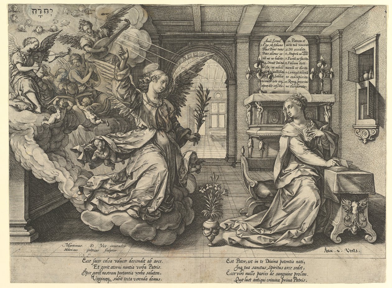 Zvěstování, 1594. od Hendrik Goltzius
