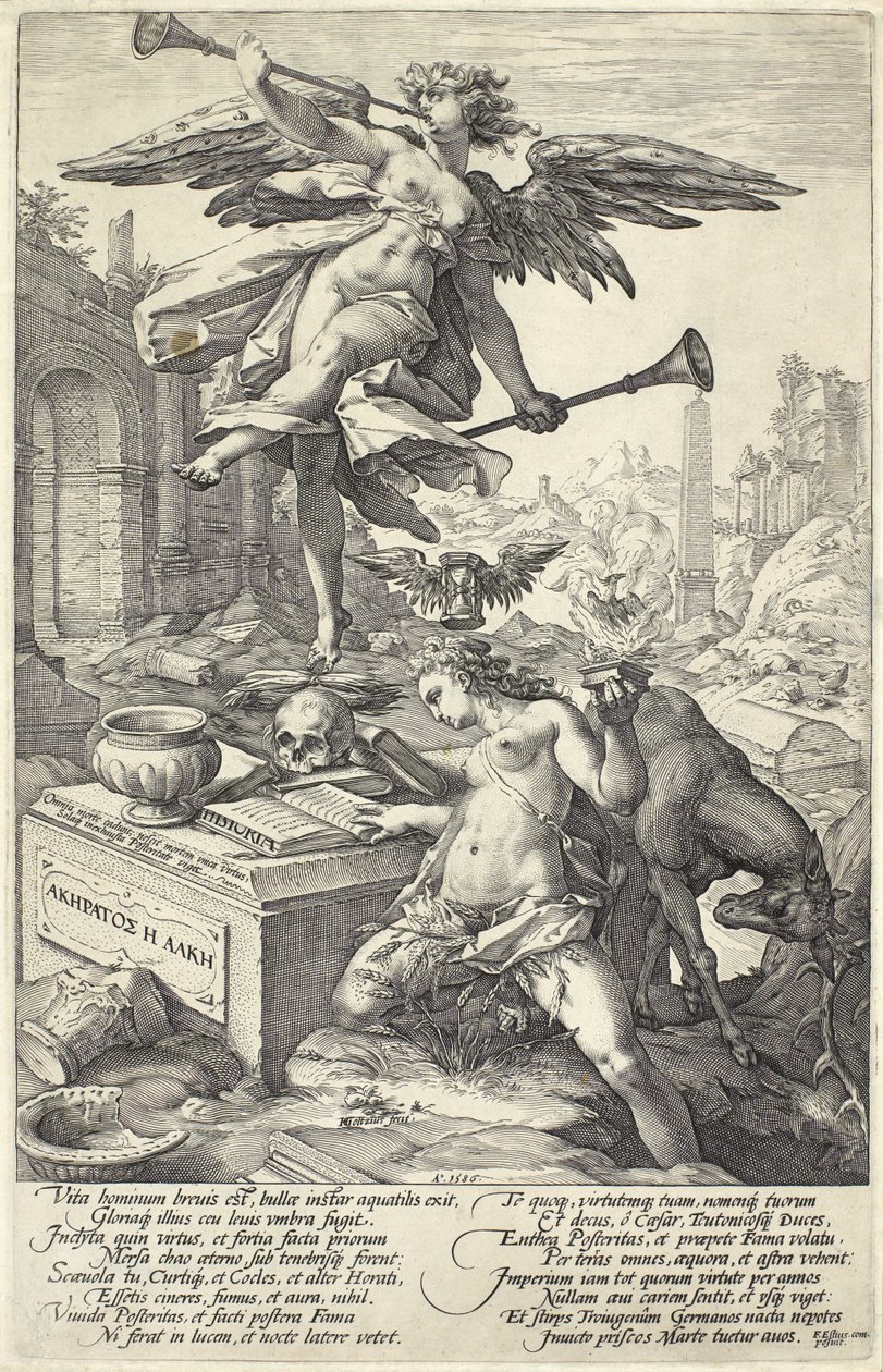 Sláva a historie, od Roman Heroes, 1586 od Hendrik Goltzius