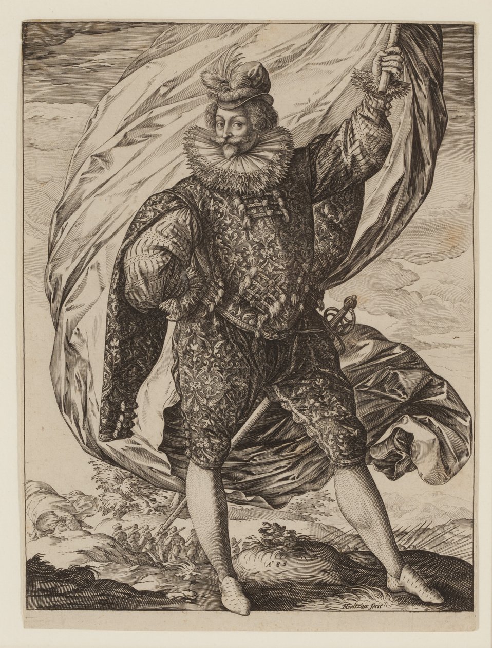 Vlajkonoš Gerrit Pieters Ruicharer od Hendrik Goltzius