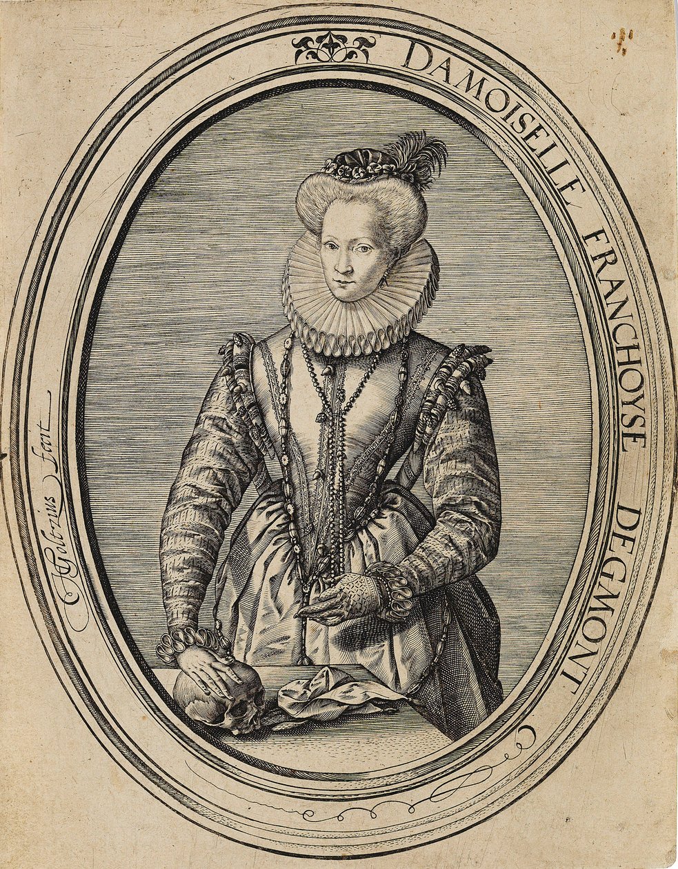 Françoise Lucemburská, hraběnka z Gavre, Dame de Fiennes 1495-1557, 1580. od Hendrik Goltzius