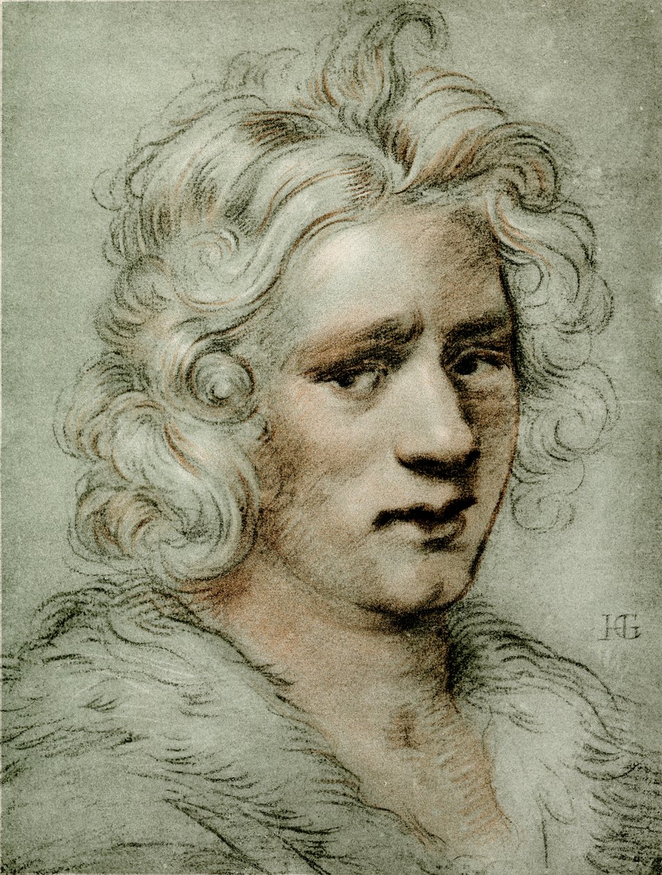 Studie hlavy mladého muže od Hendrik Goltzius