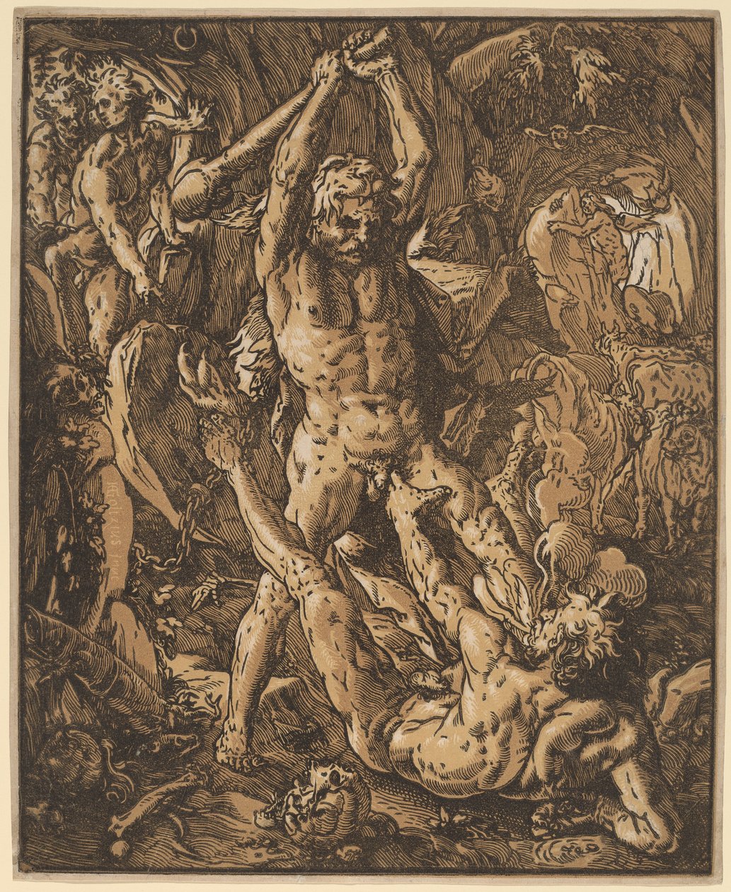 Hercules Killing Cacus od Hendrik Goltzius
