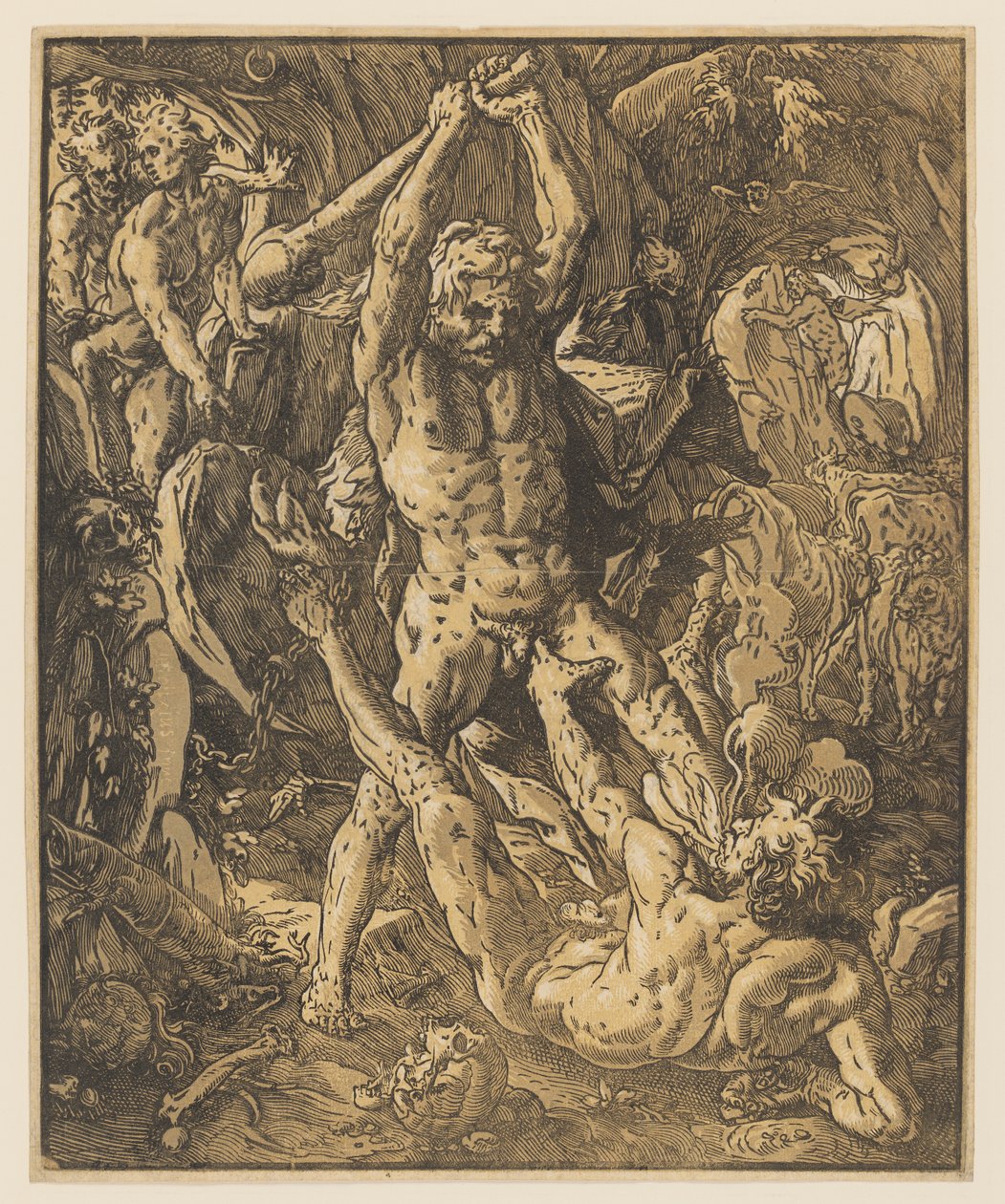 Hercules Killing Cacus od Hendrik Goltzius