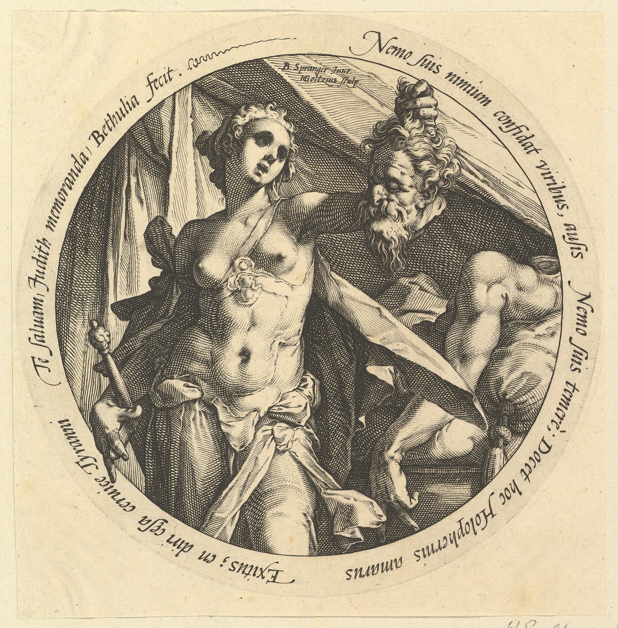 Judith s hlavou Holofernes, ca. 1585. od Hendrik Goltzius