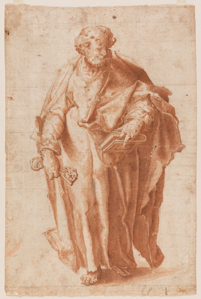 Svatý Petr, před rokem 1589 (Bistre a praní) od Hendrik Goltzius