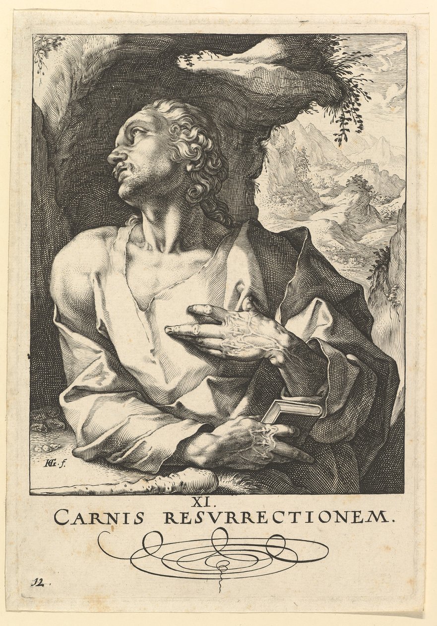 Sv. Juda Tadeáš, od Krista, apoštolů a sv. Pavla s vyznáním víry, ca. 1589. od Hendrik Goltzius