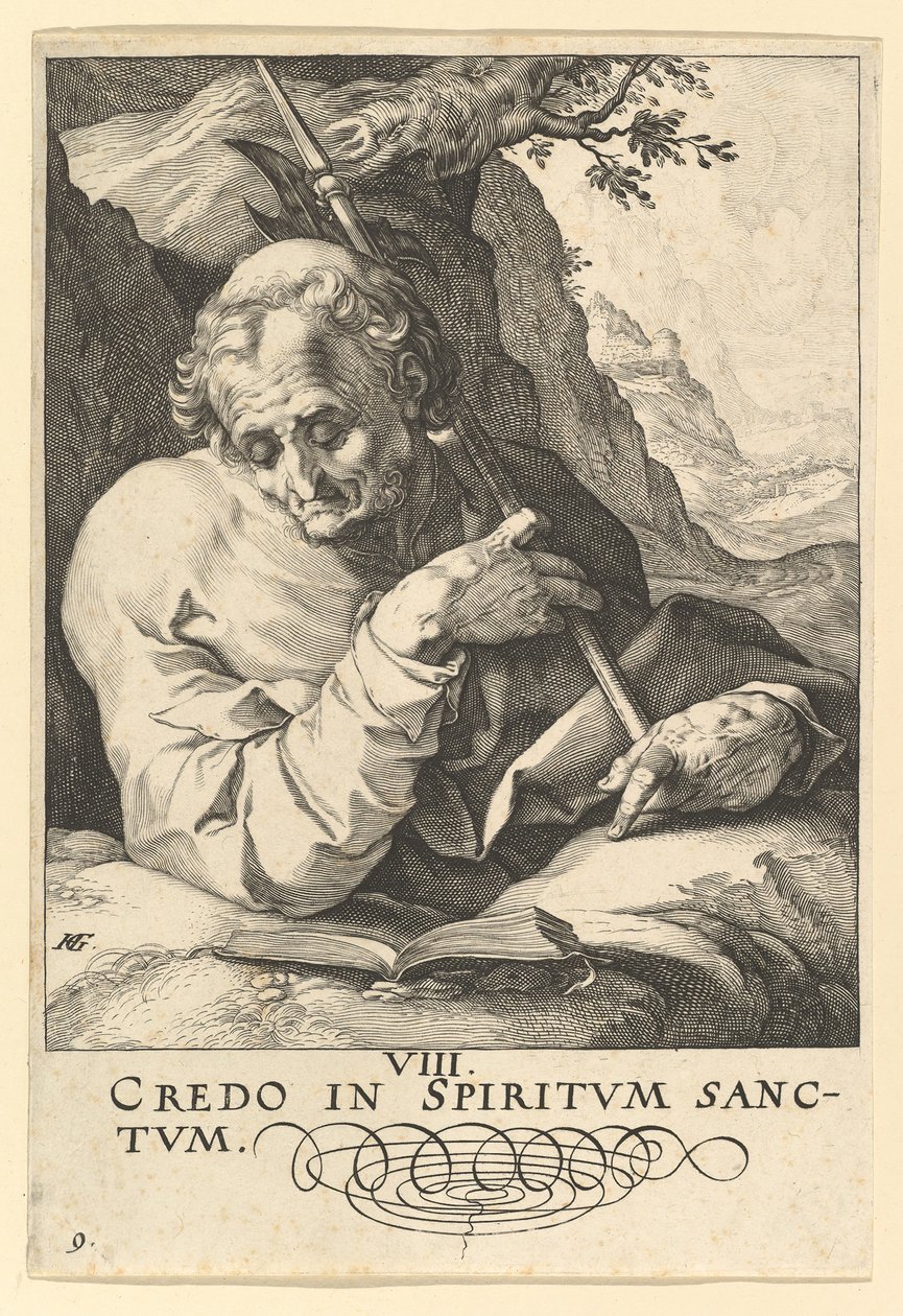 Sv. Matouš, od Krista, apoštolů a sv. Pavla s vyznáním víry, ca. 1589. od Hendrik Goltzius