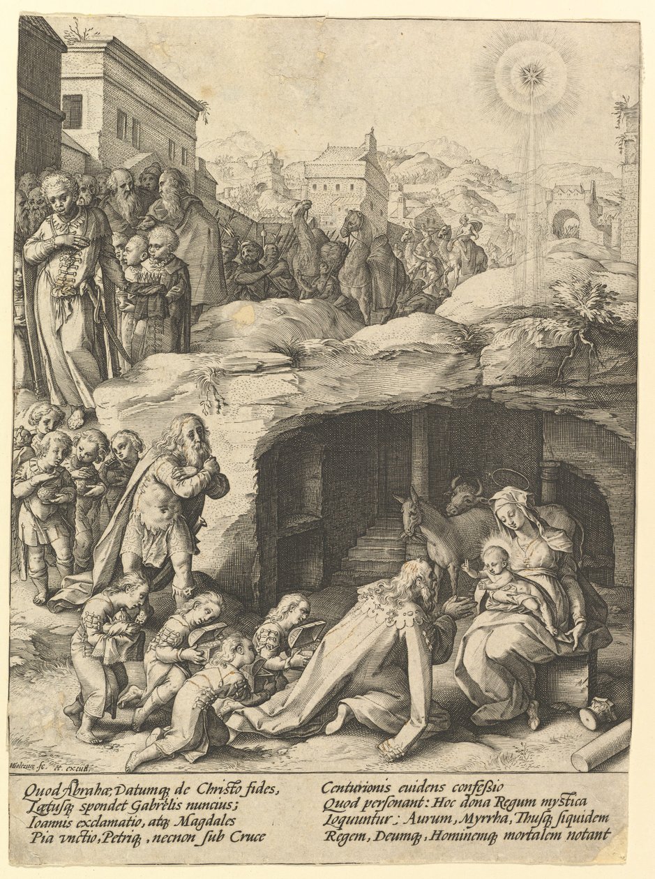 Klanění tří králů, ca. 1585. od Hendrik Goltzius