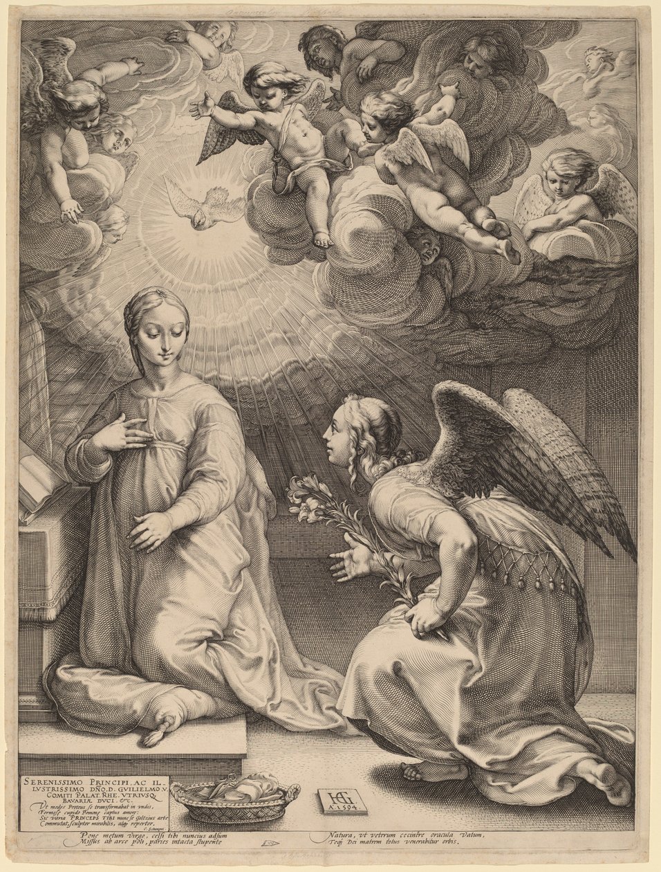 Zvěstování od Hendrik Goltzius