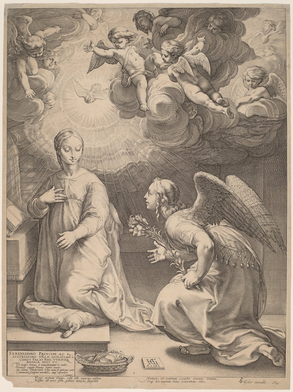 Zvěstování od Hendrik Goltzius