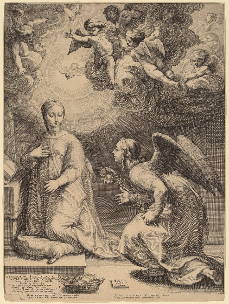Zvěstování od Hendrik Goltzius