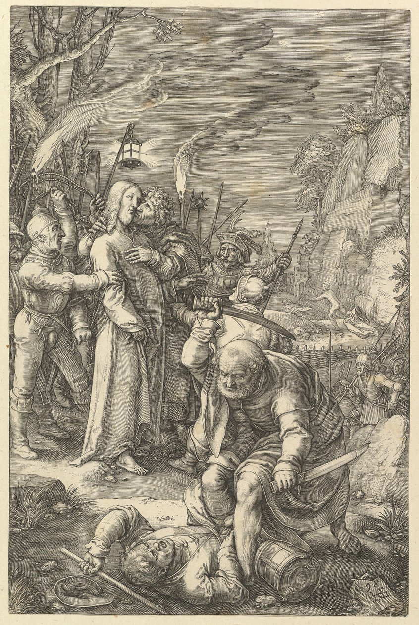 Zrada Krista, z Umučení Krista, 1598. od Hendrik Goltzius