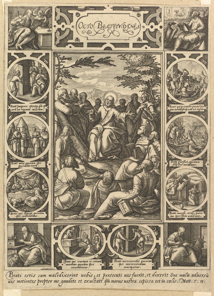 Osm blahoslavenství, ca. 1578. od Hendrik Goltzius