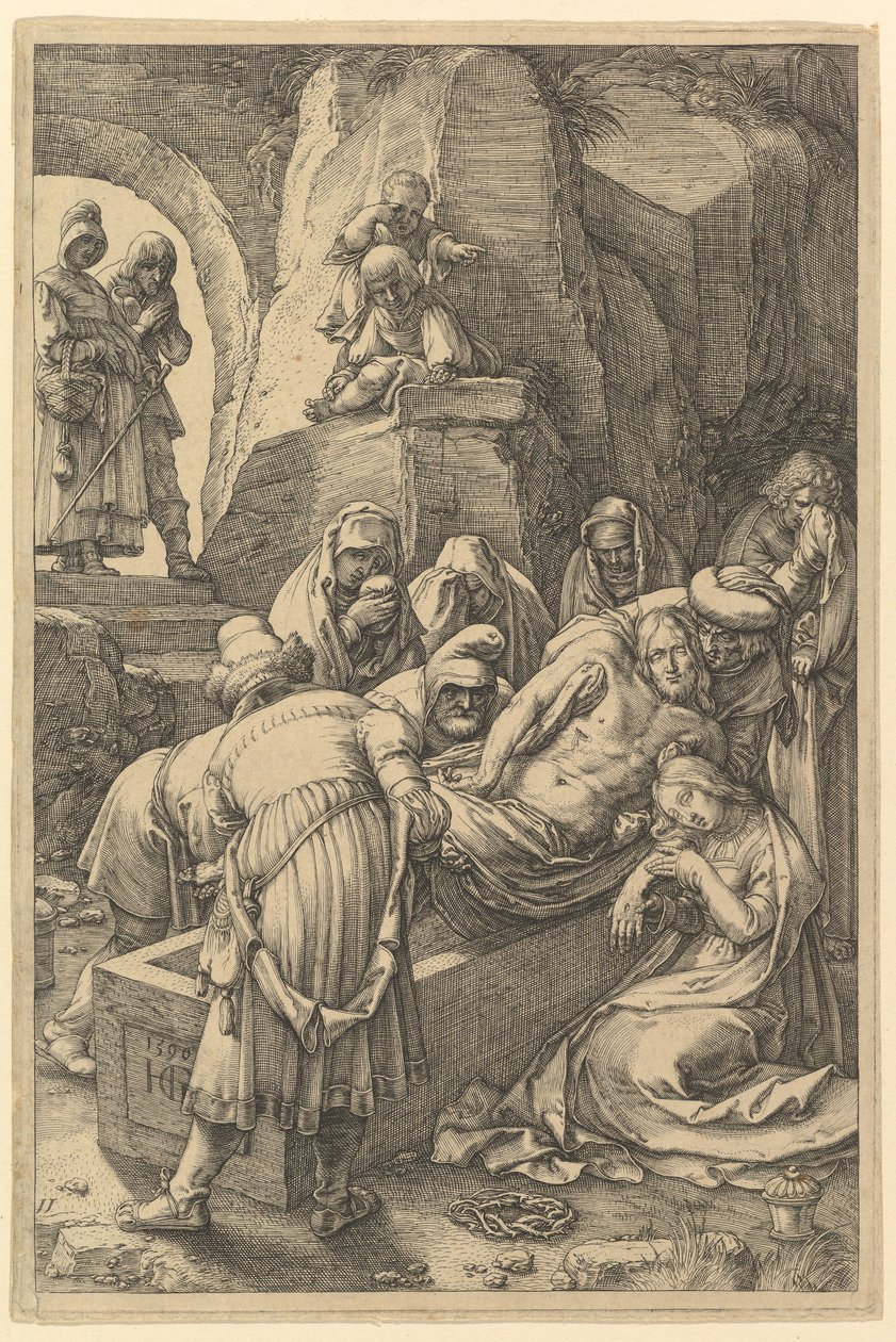 Pohřeb, z Umučení Krista, 1596. od Hendrik Goltzius