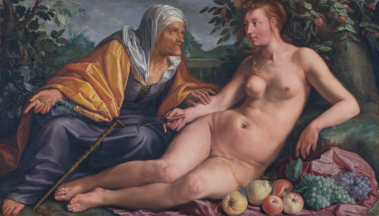 Vertumnus a Pomona od Hendrik Goltzius