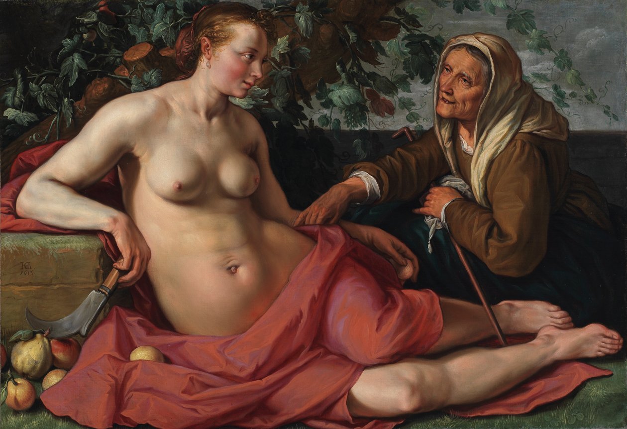 Vertumnus a Pomona od Hendrik Goltzius