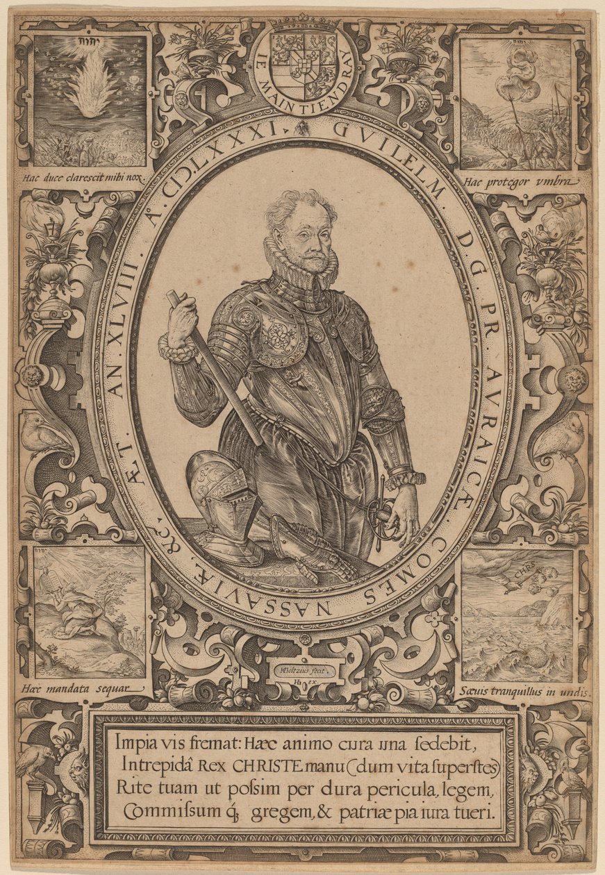 William, hrabě z Nassau, princ Oranžský od Hendrik Goltzius