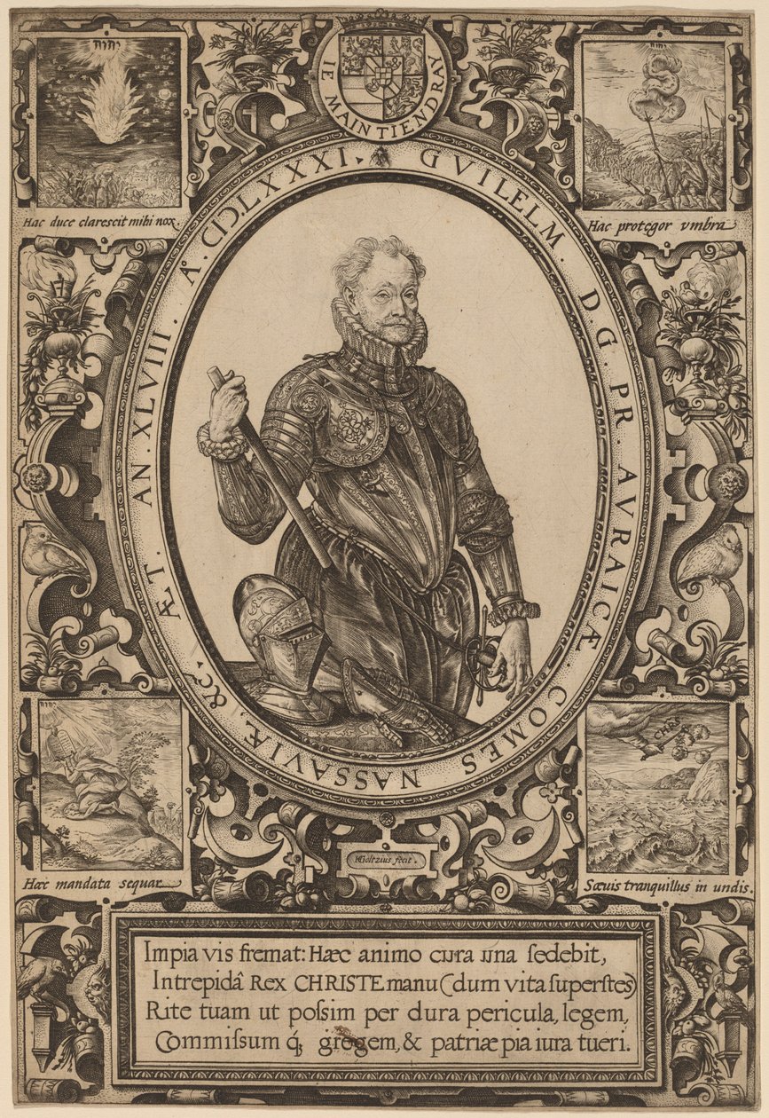William, hrabě z Nassau, princ Oranžský od Hendrik Goltzius