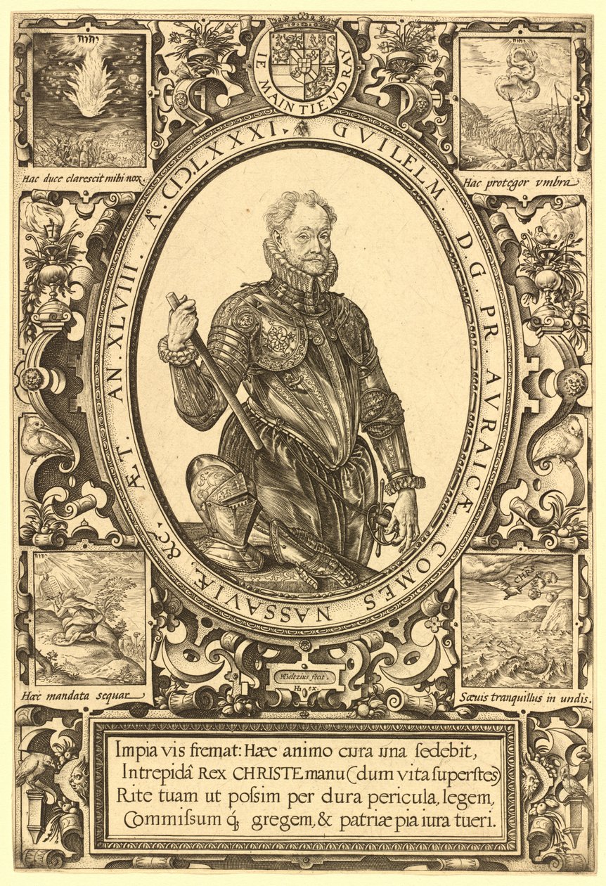 William, hrabě z Nassau, princ Oranžský od Hendrik Goltzius