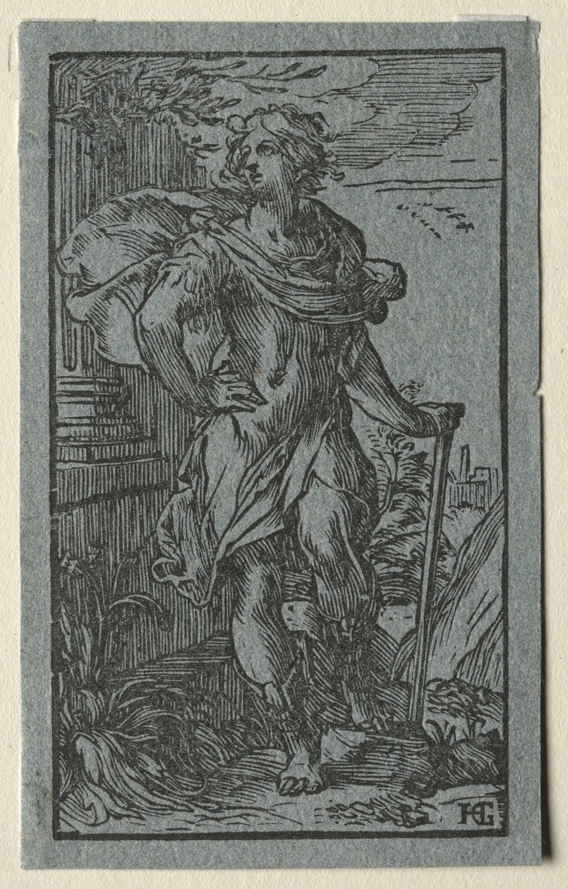 Mladý muž stojící. od Hendrik Goltzius
