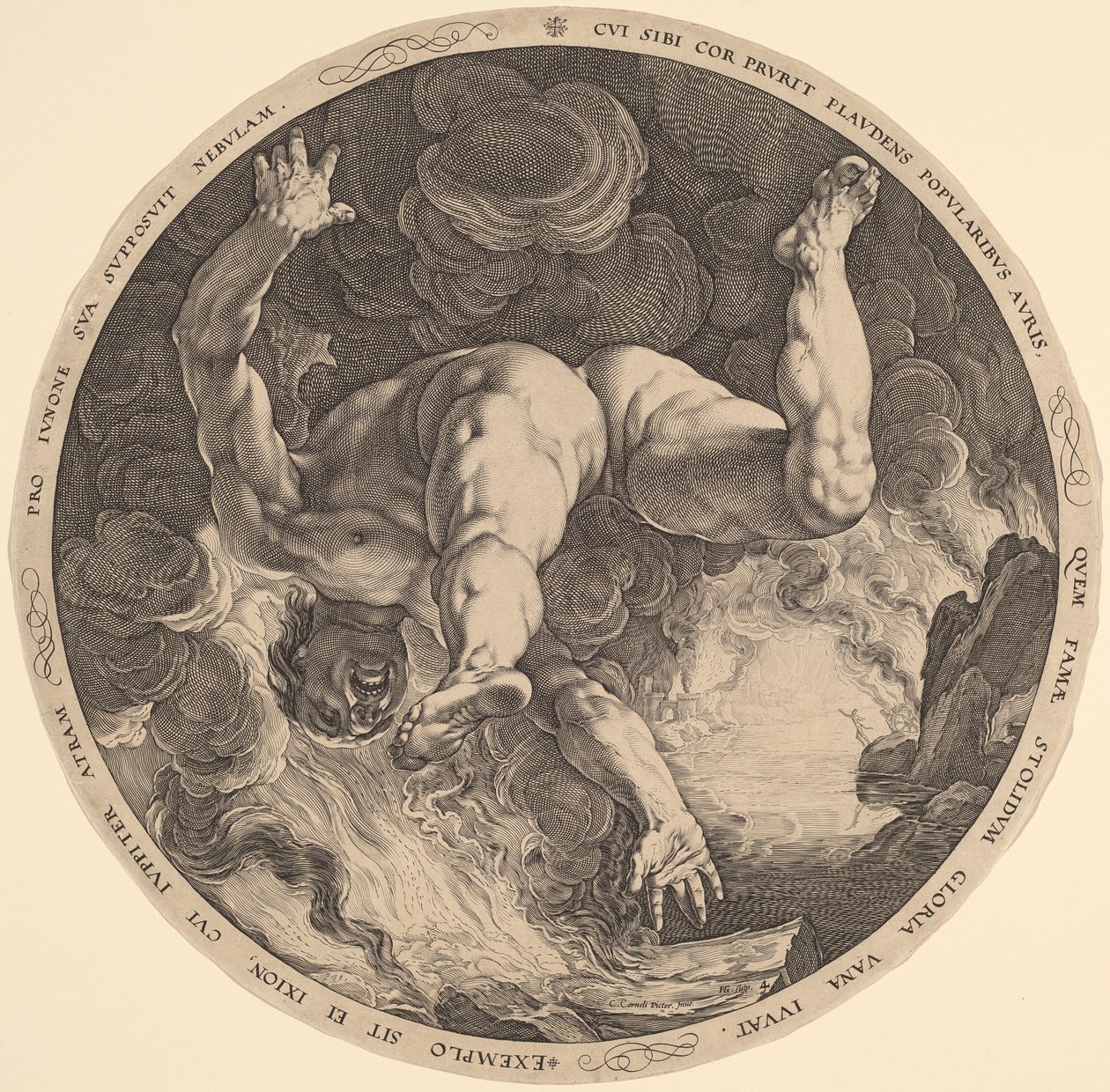 Ixion od Hendrik Goltzius, after Cornelis Cornelisz van Haarlem