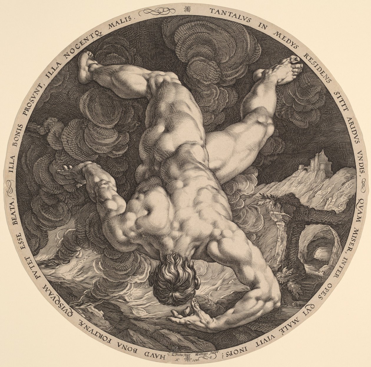 Tantalus od Hendrik Goltzius, after Cornelis Cornelisz van Haarlem