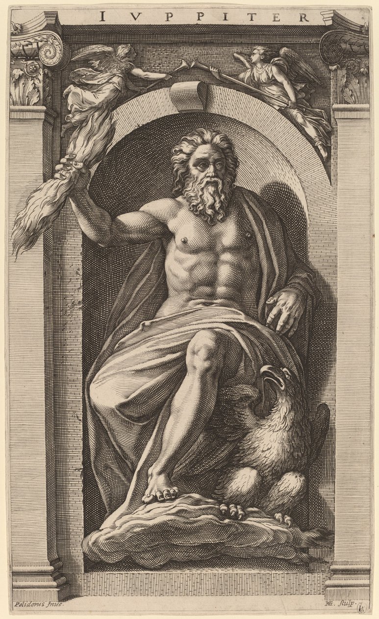Jupiter od Hendrik Goltzius after Polidoro da Caravaggio