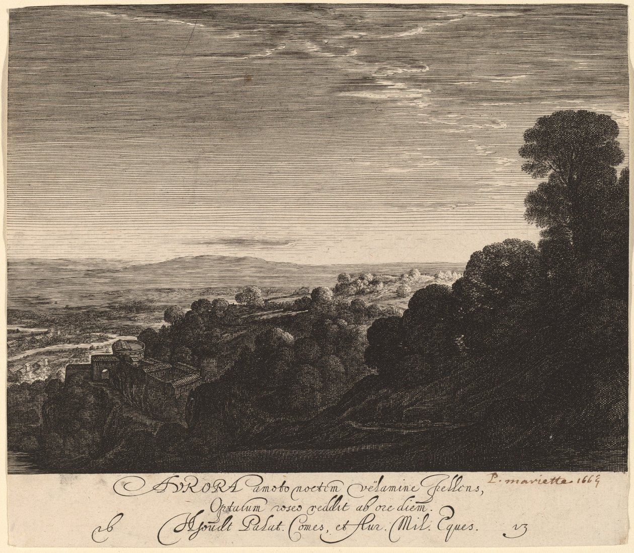 Krajina za úsvitu: Aurora od Hendrik Goudt after Adam Elsheimer