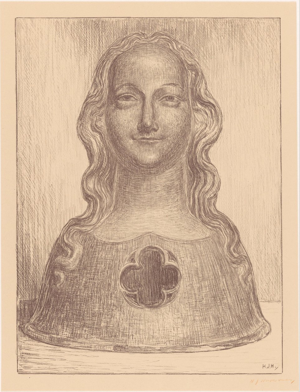 Busta relikviáře jedné z panen svaté Uršuly od Hendrik Johannes Haverman (signed by artist)