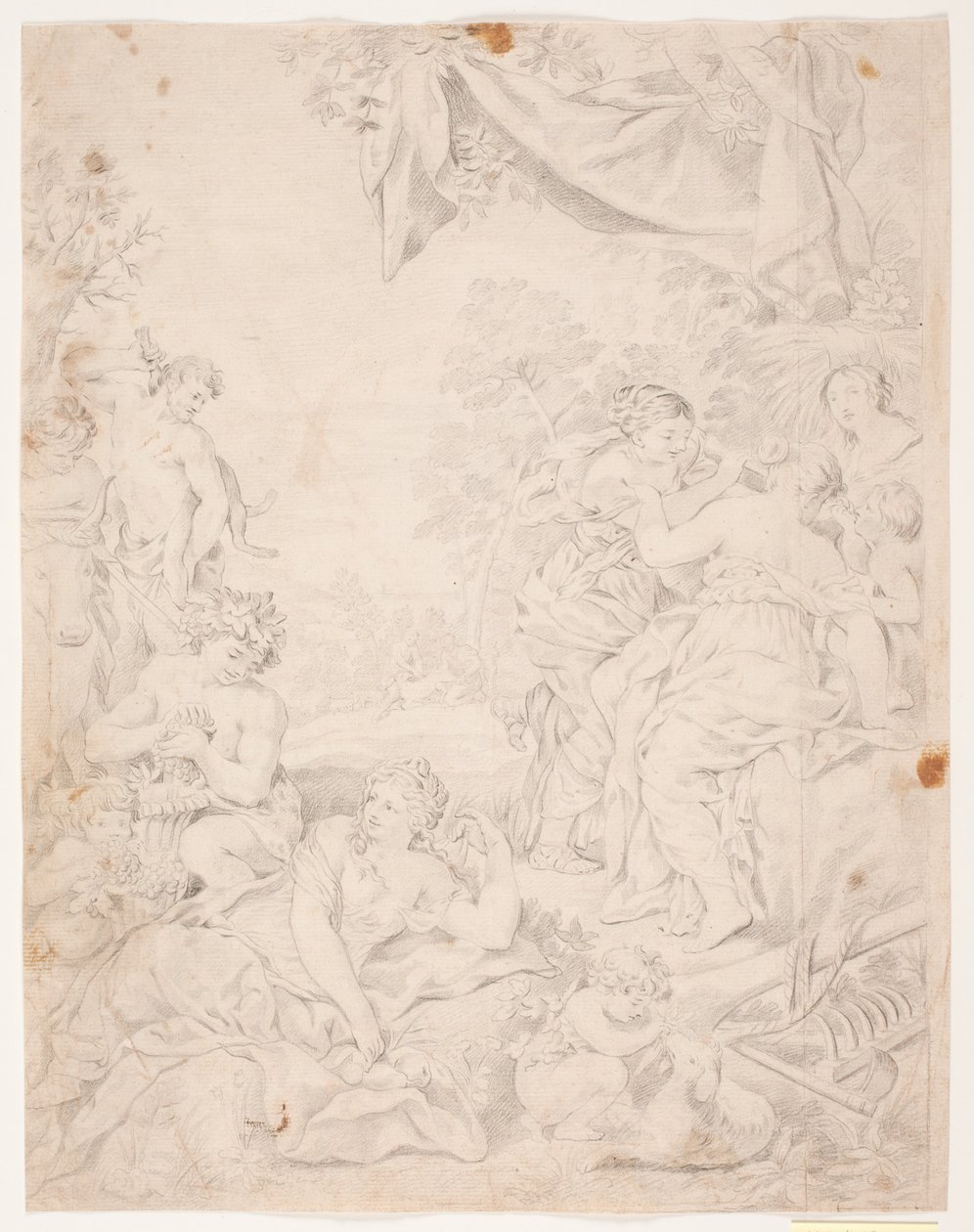 Sølvalderen. Studie po složení Pietro da Cortona v Sala della Stufa, Palazzo Pitti, Florencie od Hendrik Krock