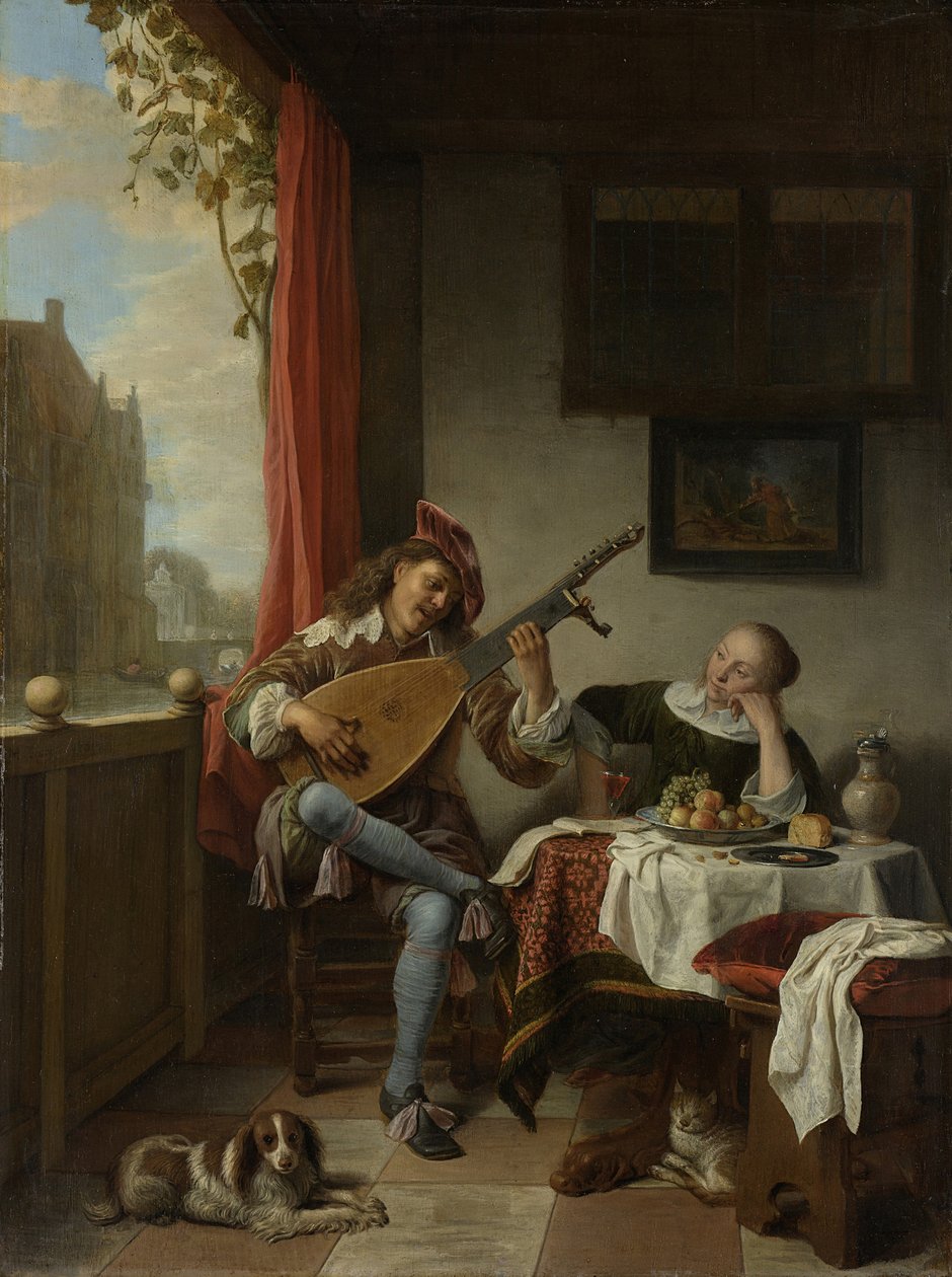 Lute Player, 1661 od Hendrik Maertensz Sorgh