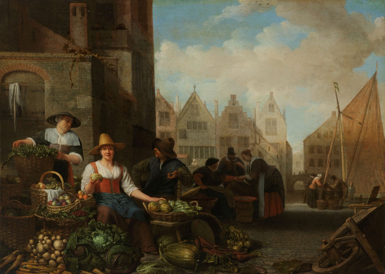 Zeleninový trh, 1662 od Hendrik Martensz Sorgh