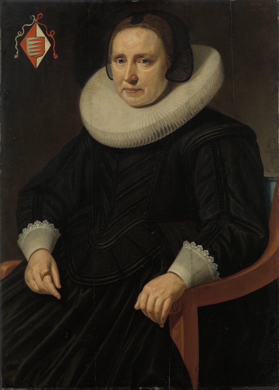 Portrét Sary Sweerts de Weert, druhé manželky Antonia Antonida van der Lindena od Hendrik Meerman