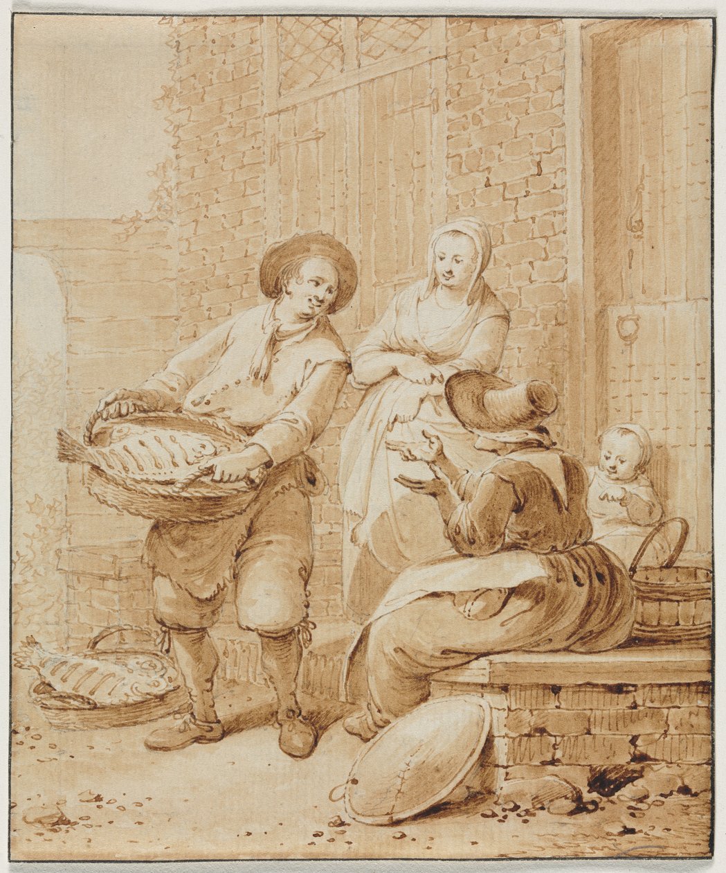 The Fish Monger, druhá polovina 18. století. od Hendrik Meijer