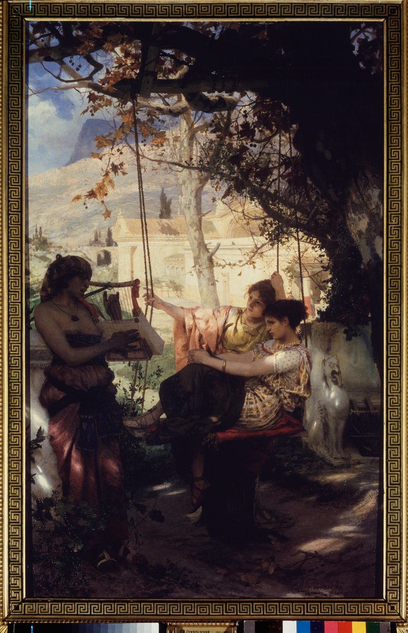 Píseň mladého otroka. Obraz Henryka Siemiradzkiho (1843-1902), olej na plátně od Henryk Siemiradzki
