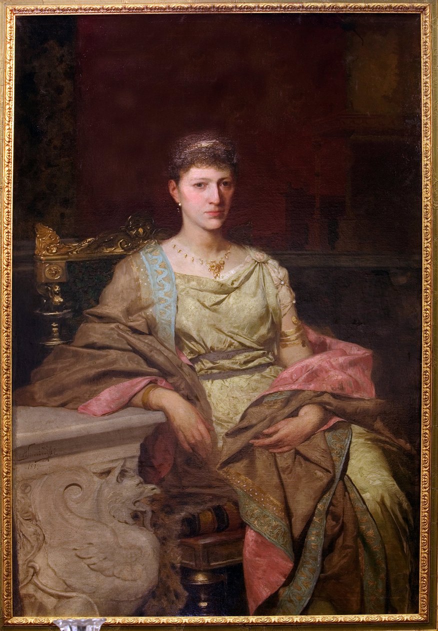 Portrait de la comtesse Tyszkiewicz (?). Peinture de Henryk Siemiradzki (1843-1902), huile sur toile od Henryk Siemiradzki