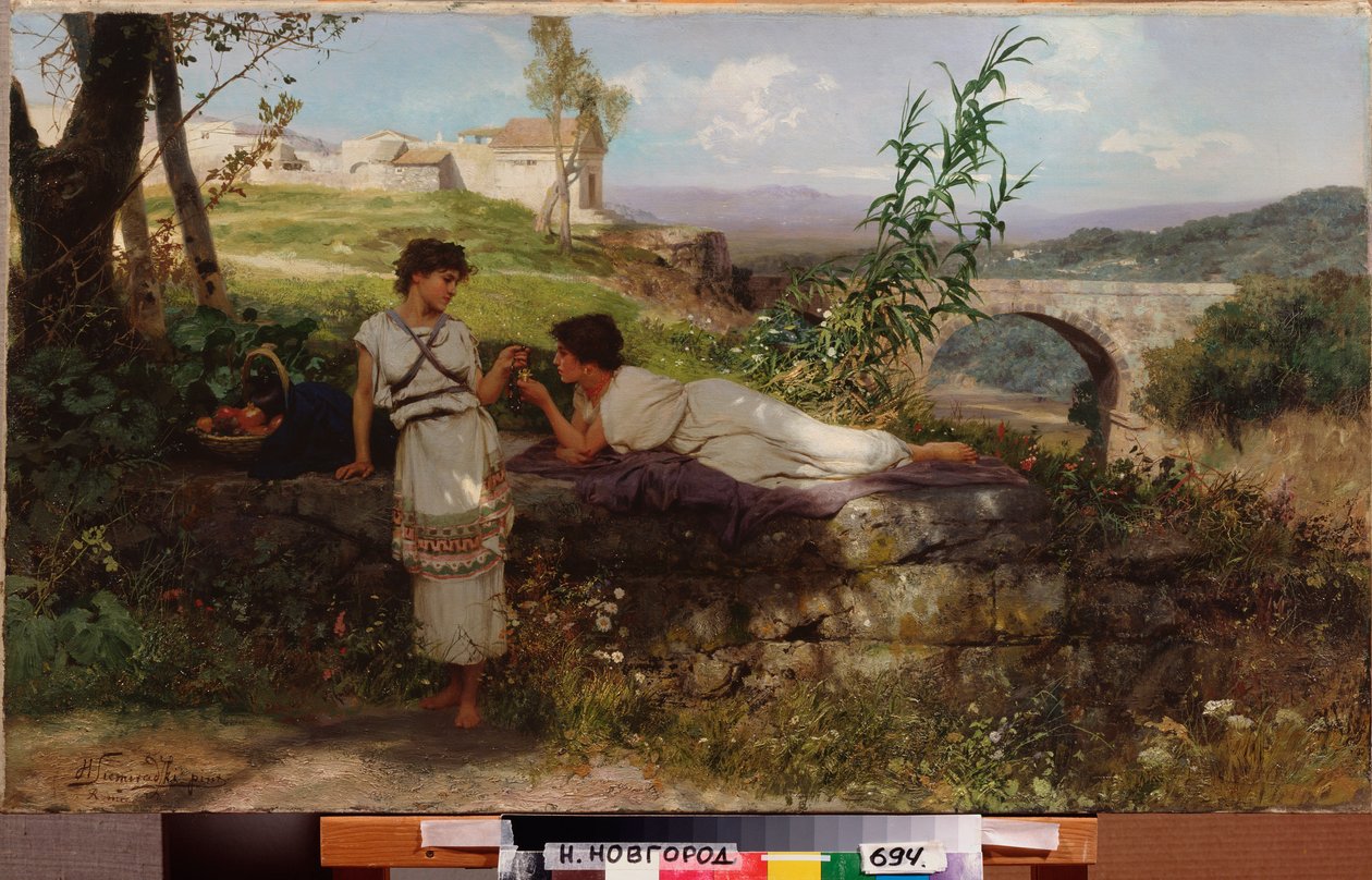 Talisman. Malba Henryka Siemiradzkiho (1843-1902), olej na plátně, kolem roku 1890. Polské umění od Henryk Siemiradzki