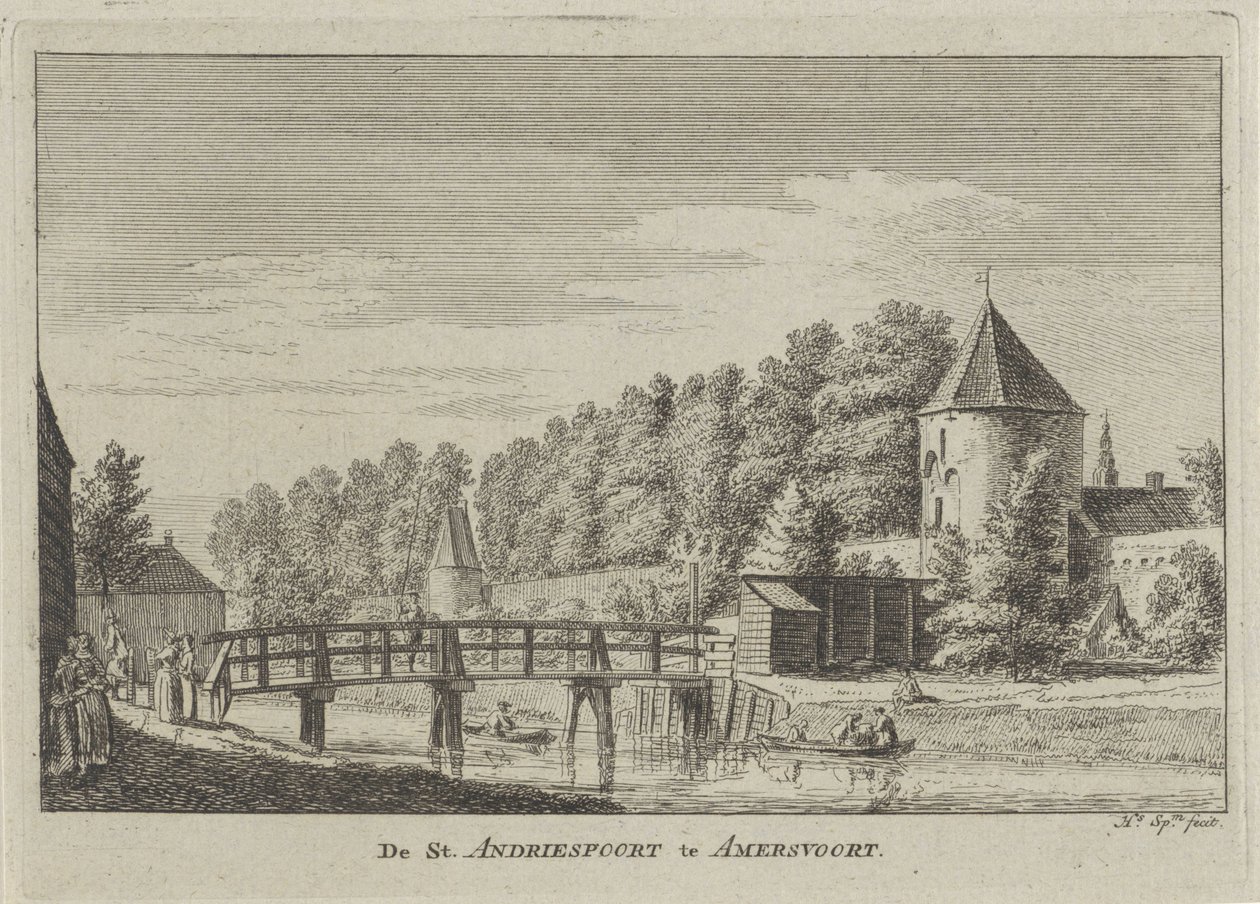 Pohled na Sint Andriespoort v Amersfoortu Andriespoort v Amersvoortu (název na objektu) od Hendrik Spilman