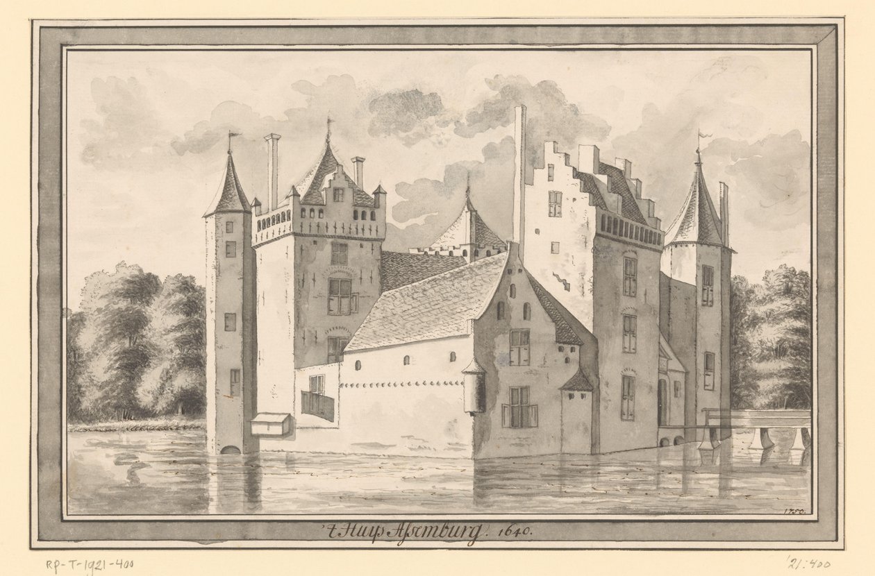 Pohled na hrad Assumburg poblíž Heemskerk, 1640 