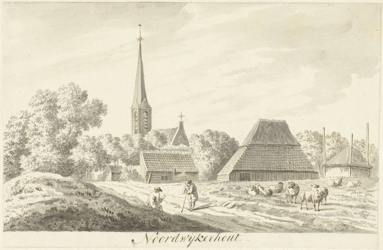 Pohled na vesnici Noordwijkerhout od Hendrik Tavenier