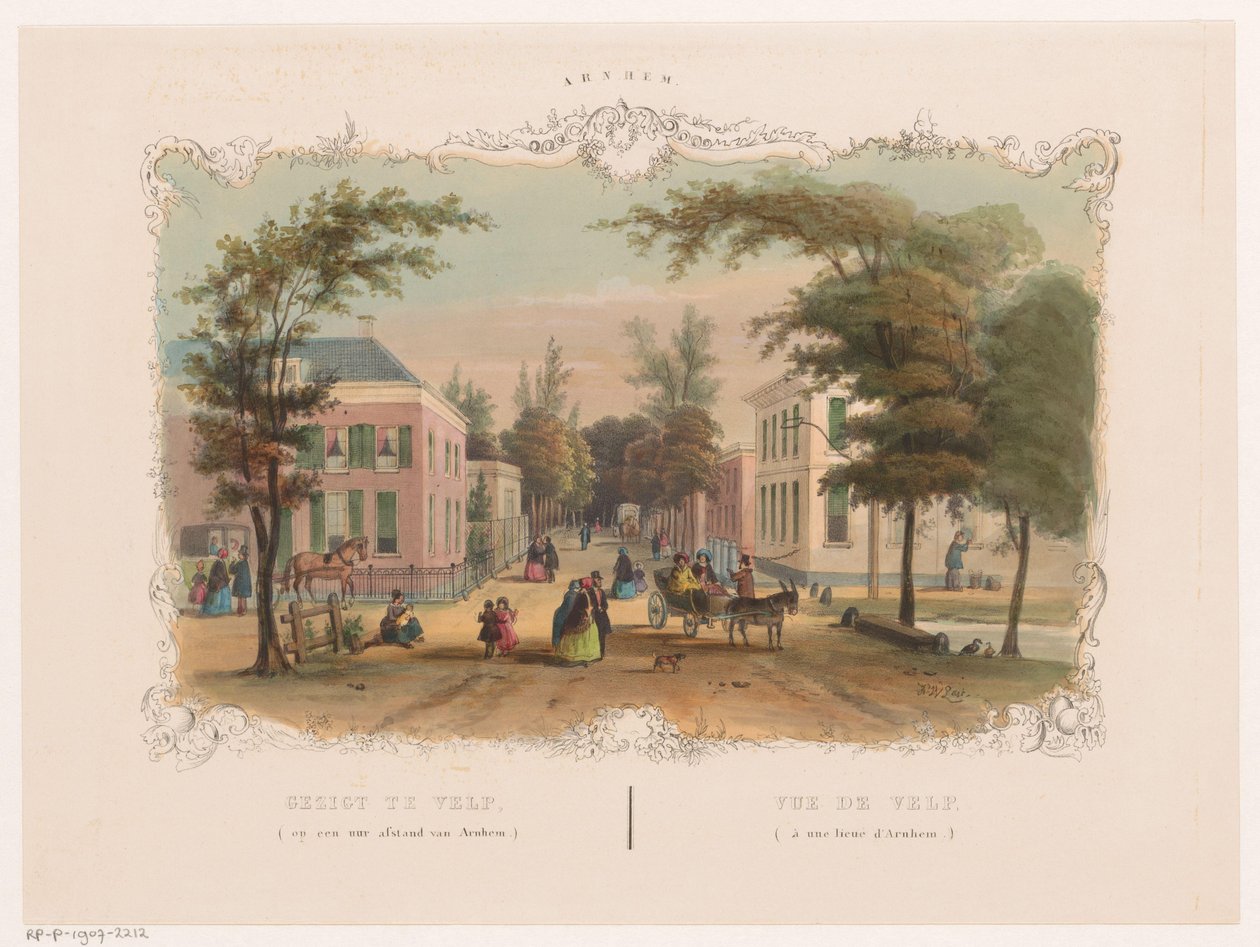 Ulice ve Velp nedaleko Arnhemu Gezigt in Velp (jedna hodina od Arnhemu) (název na objektu) Arnhem (název série na objektu) od Hendrik Wilhelmus Last
