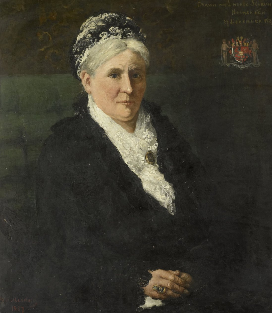Maria Hermina Heemskerk (1827-1908). Manželka Menno David Graaf van Limburg Stirum od Hendrik Willem Mesdag