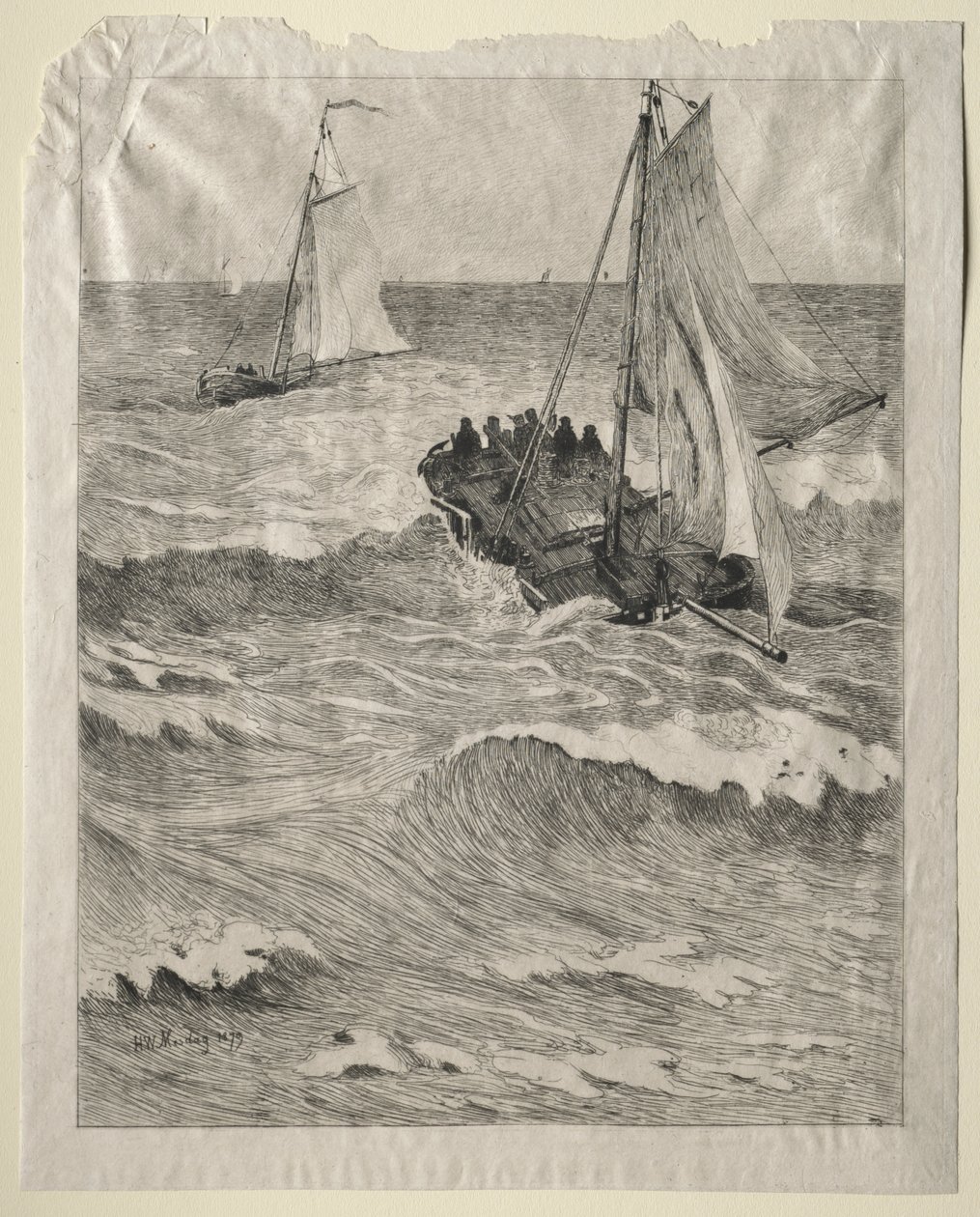 Námořní scéna od Hendrik Willem Mesdag