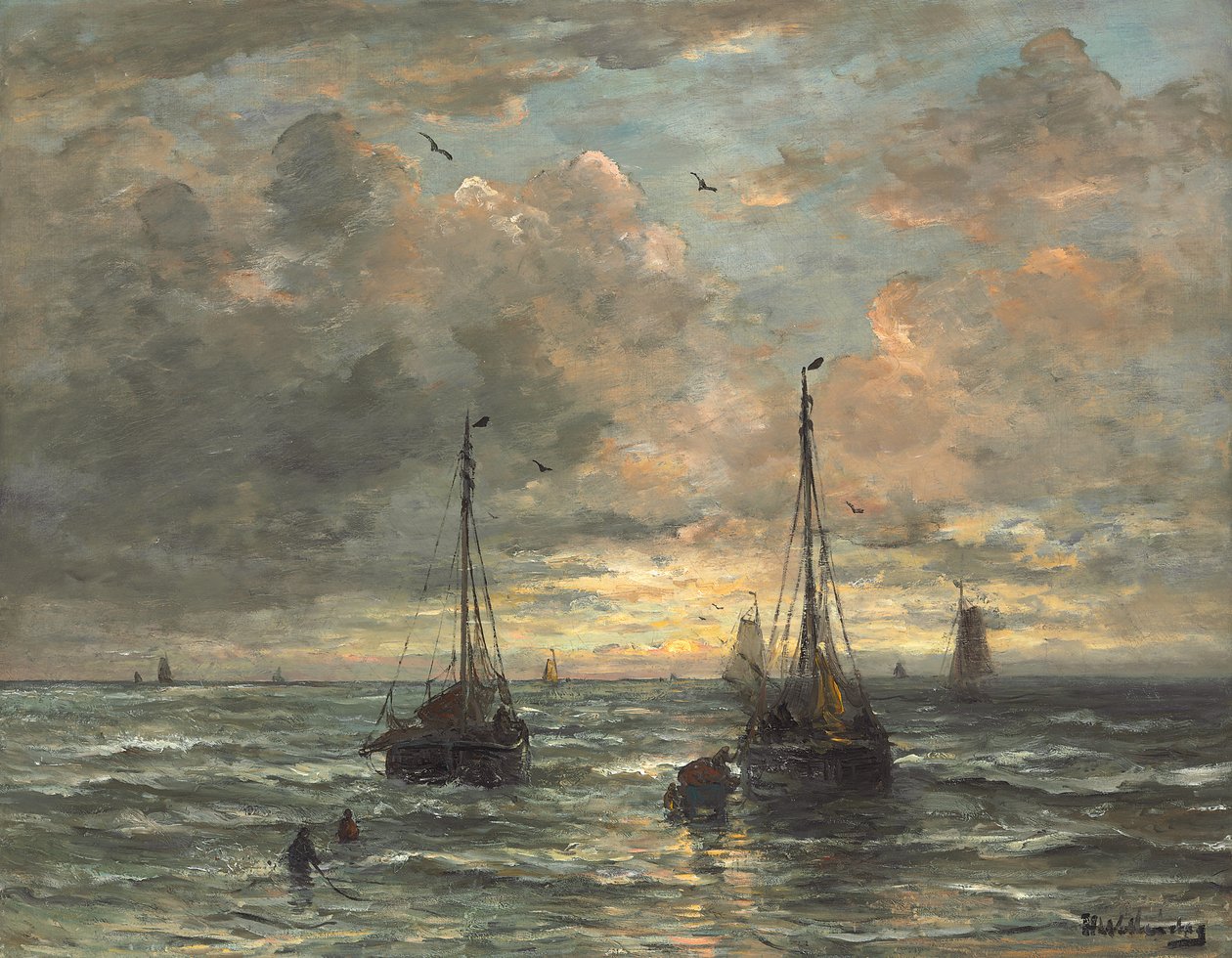 Návrat rybářské flotily od Hendrik Willem Mesdag
