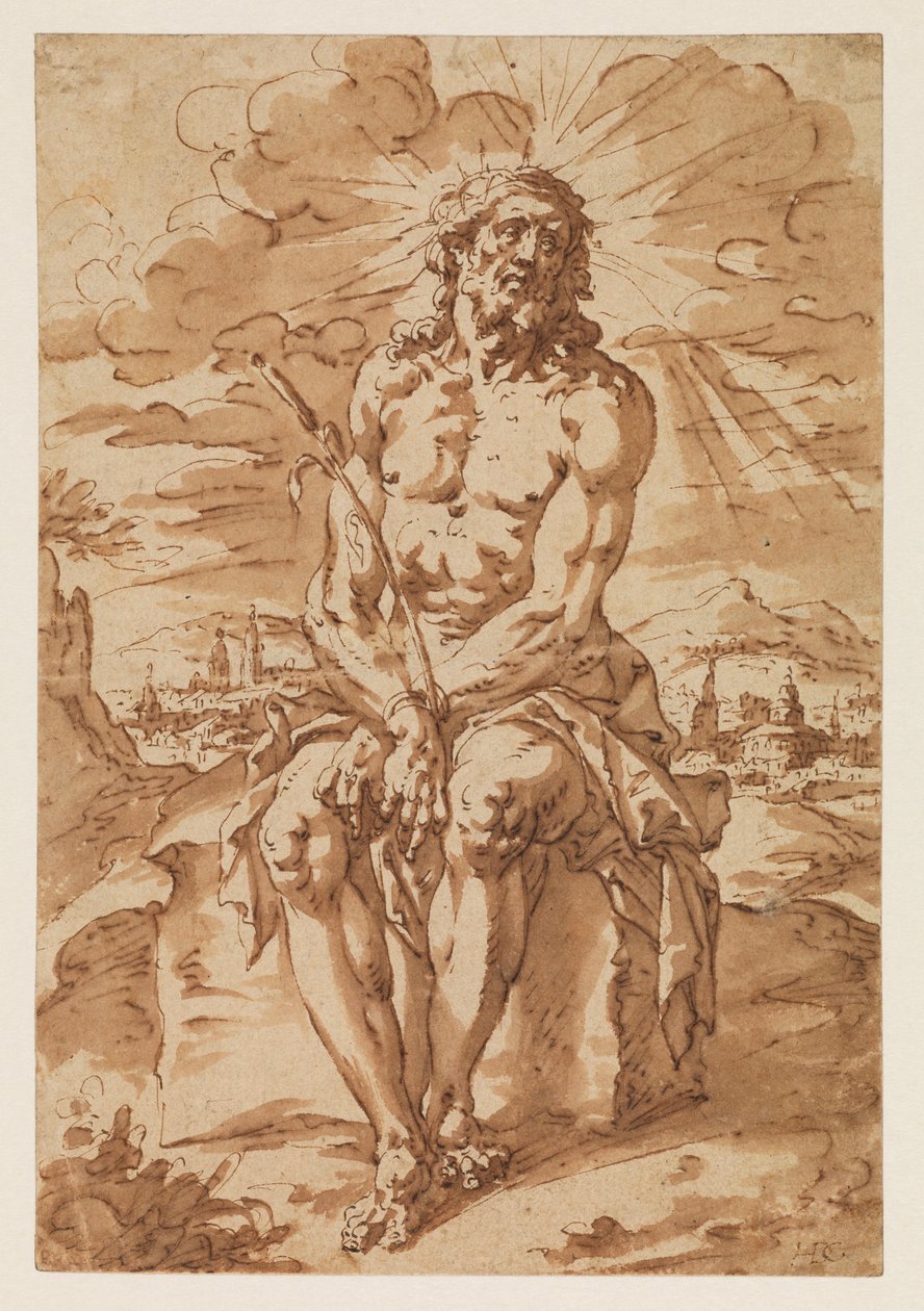 Muž bolesti - Ecce Homo, 1585-1630 od Hendrick de Clerck