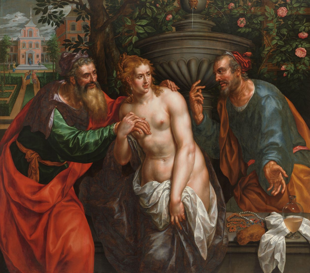 Susanna a starší od Hendrik de Clerck