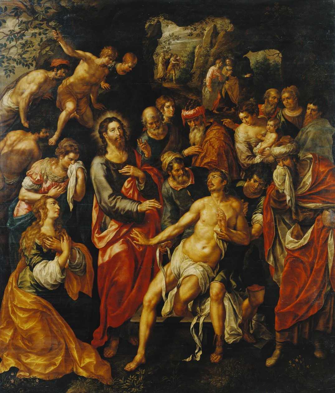 Vzkříšení Lazara, od Hendrick de Clerck